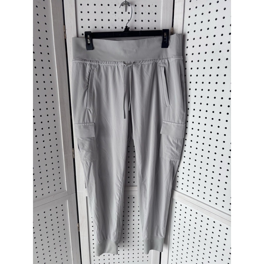 Athleta Pull On Cargo Jogger Athletic Light Gray Women's 10